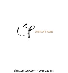 Initial handwriting or handwritten logo for identity