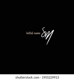 Escritura manual inicial o logotipo manuscrito para la identidad
