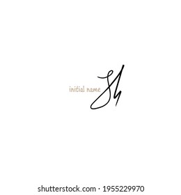 Initial handwriting or handwritten logo for identity