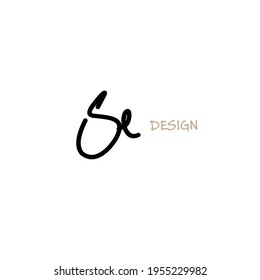 Escritura manual inicial o logotipo manuscrito para la identidad