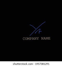 Initial handwriting or handwritten logo for identity