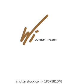 Initial handwriting or handwritten logo for identity