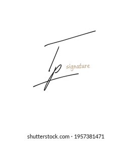 Initial handwriting or handwritten logo for identity