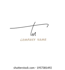 Initial handwriting or handwritten logo for identity