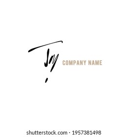 Initial handwriting or handwritten logo for identity