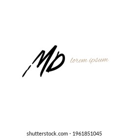 Initial handwriting or handwritten logo for identity