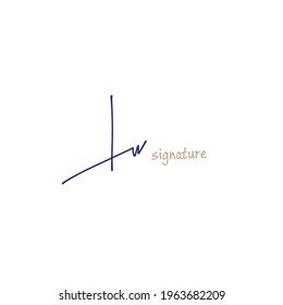 Initial handwriting or handwritten logo for identity