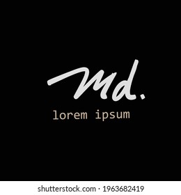 Initial handwriting or handwritten logo for identity
