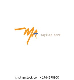 Initial handwriting or handwritten logo for identity