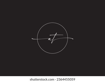 Logo-Design des ersten Handschreibschreibens, Vektordesign