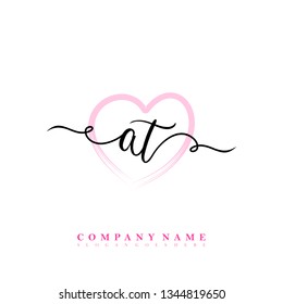 Initial AT handwriting logo