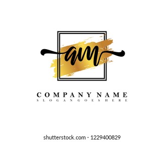 AM Initial handwriting logo concept