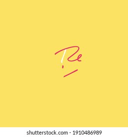 Volver el logotipo de escritura a mano inicial para la identidad