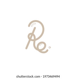 Re initial handwriting logo for identity