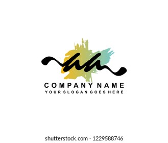 A A Initial Handwriting Logo Template