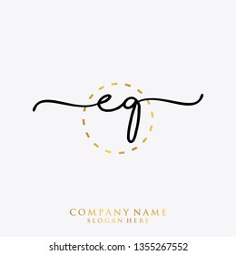 EG Initial handwriting logo template