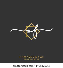 OF Initial handwriting logo template