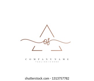  OR initial handwriting logo template vector