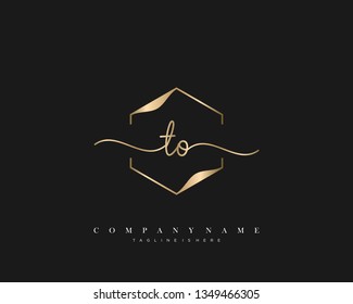 TO initial handwriting logo template vector