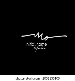 initial handwriting logo template vector