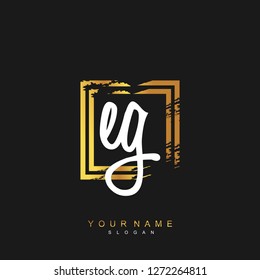 Initial EG handwriting logo vector