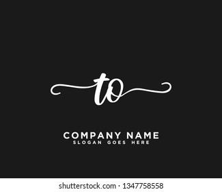 TO Initial Handwriting Logo Vector