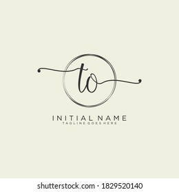 TO Initial handwriting logo vector