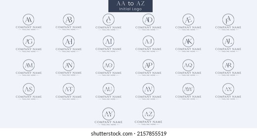 Initial handwriting logo vector. Hand lettering for designs