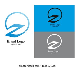 Initial handwriting logo Z Letter Signature template vector
