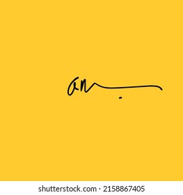 an initial handwriting sign logo vector