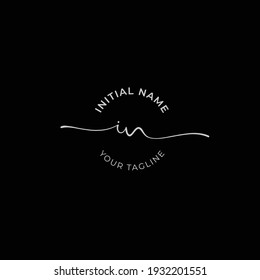 in Initial handwriting signature logo vector. Hand lettering for designs