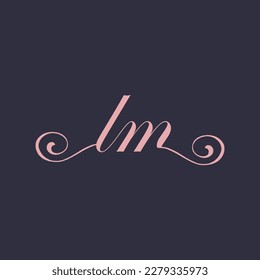  Initial Handwritten IM I M Letters Logo with a minimalist design.