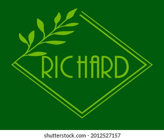 initial handwritten Richard name logo design, logo for corporate identity, company name, product name, signature, fashion