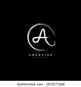 Inicial Un logotipo de firma manuscrita. Tipografía para el logotipo de empresa y empresa. Diseño del logotipo del vector.