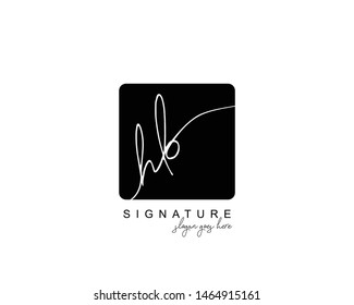 Initial HB beauty monogram and elegant logo design, handwriting logo of initial signature, wedding, fashion, floral and botanical with creative template.