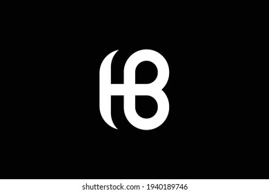 Initial Hb Bh Modern Monogram Elegant Stock Vector (Royalty Free ...