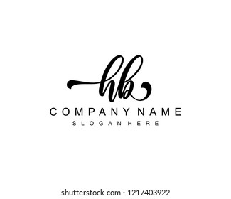 Initial HB handwriting logo vector