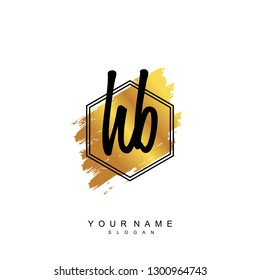 Initial HB handwriting logo vector