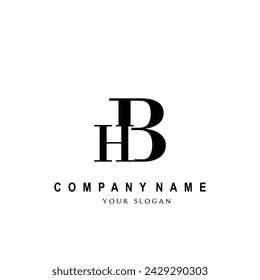 Initial HB letter brand invitation title logotype trendy