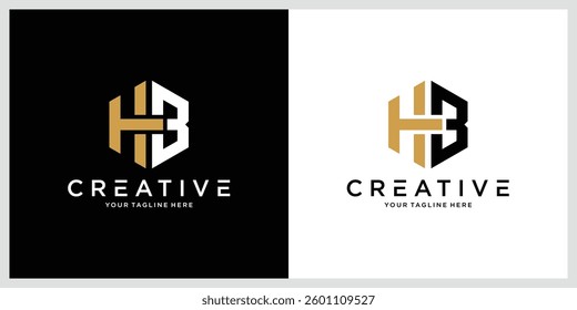 Initial HB letter logo design vector