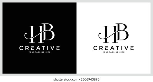 Initial HB letter logo design vector