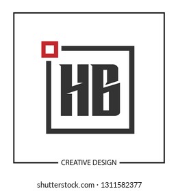 Initial HB Letter Logo Template Design