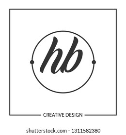 Initial HB Letter Logo Template Design