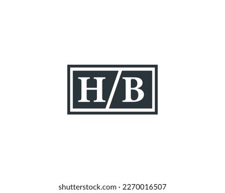 Initial HB Letter Unique Logo  Design. Creative Minimal Vector Letter Icon  Illustration.