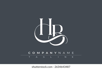 Initial HB Logo Design Vector. Elegant Monogram Logo Design with Decorative Elements and Typography