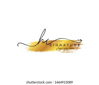 Initial HC beauty monogram and elegant logo design, handwriting logo of initial signature, wedding, fashion, floral and botanical with creative template.