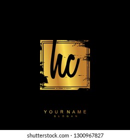 Initial HC handwriting logo vector