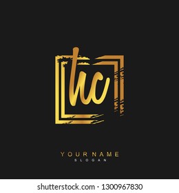 Initial HC handwriting logo vector