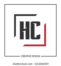 Initial HC Letter Logo Template Design