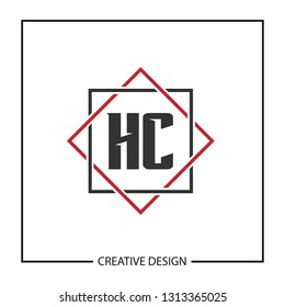 Initial HC Letter Logo Template Design